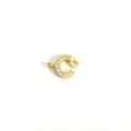 Adjustable golden bracelet with sparkling cubic zirconia micro-pave letter C pendant - Letter C(6184295114145)