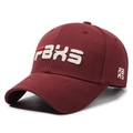 Casquette de baseball bordeaux en coton avec broderie 3D faks de qualité pour homme et femme - Réglable / Bordeaux