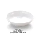 4-inch white melamine round sauce dish with 9.8cm diameter for dipping and seasoning - 4 Inch Oil Dish