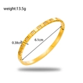 Minimalist gold titanium steel bangle with geometric ice cube design and inlaid crystals - Gold Geometric Cube Style (BR-199)