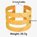 Specifiche delle dimensioni per il bracciale rigido aperto in acciaio inossidabile placcato oro 18K - Oro