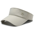 Beige Sonnenblende mit C-Stickerei für Damen beim Sport und im Sommerurlaub - Beige