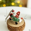 Christmas snowman metal airplane ornament with hanging hook for festive tree decoration - Small Snowman