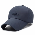 Quick-dry breathable baseball cap with NARAS embroidery and laser-cut side vents - Adjustable / Navy Blue