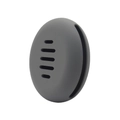 Portable gray silicone makeup sponge holder with breathable ventilation slits - Powder Puff Pouch / Gray