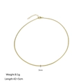 Elegante collana a catena piatta a serpente placcata oro 18k da 3mm per donna - 3mm