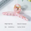 Pink translucent jelly mermaid hair claw clip made of PC material in a sleek twist design - Jelly Pink-TCB-922