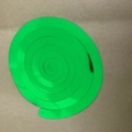 Single green metallic PVC spiral hanging ornament for birthday and party decorations - Shiny Single Spiral-Green (6pcs/pack)