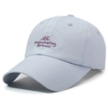 Light blue quick-dry baseball cap with purple M embroidery and breathable fabric - Adjustable / Blue
