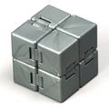 Gray infinity cube sensory fidget toy for stress relief with folding plastic blocks - Gray