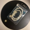 Freshwater pearl necklace with heart pendant in transparent PE seal bag 7.5x11cm - Thick Style / Medium