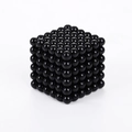 216 pieces of 5mm glossy black magnetic balls arranged in a 6x6x6 cube structure - 5mm 216Pcs Metal Box / Solid Black