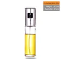 Pulverizador de aceite de vidrio 100ml con tapa plateada y 18,3cm para freidora - 100ml / Plateado