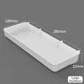 White large shelf partition for pegboard storage system 280mm length plastic tray - Large Shelf - White