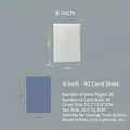 Translucent 6-inch PP photo album with 40 pockets for photos and ticket storage - 6 Inch - 40 Slots