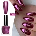 Metallic magenta chrome nail polish in shade 006 with a shiny mirror finish effect - Metallic Fuchsia (006)