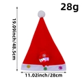 Bonnet de Noël lumineux avec bonhomme de neige, motifs flocon et détails de dimensions - Bonnet Lumineux Bonhomme de Neige Adulte
