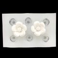 Siliconen mal met 6 bloemen voor gipsen ornamenten, handgemaakte zeep en taartdecoratie - 6 Mini Bloemen