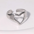 Silver Hollow Heart Style (JR381-S7)