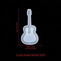 Guitar shaped silicone quicksand mold with size dimensions 81mm by 39mm for DIY crafts - Guitar Quicksand Mold LS#33