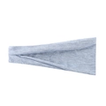 Elastic light gray knitted sports headband for running and fitness moisture wicking - Light Grey