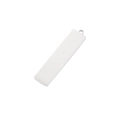 Polished silver rectangular stainless steel blank pendant for custom DIY jewelry making - Steel