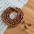 Traditionelle 108 Holzperlenkette mit natürlichen Wolkenmustern und chinesischem Knoten - 8mm*108 Perlen [Gealtertes Material Flaschenkürbis-Anhänger]