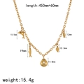 Spécifications détaillées du collier océan doré avec pendentifs étoile de mer et coquillage - Collier Créatures Marines Dorées (TN3593)