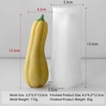 3D pumpkin silicone mold with ribbed texture for DIY candles and decorations - Pumpkin Mold J-5327