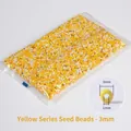 Mix of 3mm yellow glass seed beads for DIY jewelry making and embroidery crafts - Yellow Tones Mixed 3mm