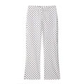 Pantaloni svasati casual a pois bianchi e neri da donna, collezione autunno 2025 - XS / Pantaloni e gonne / Pantaloni / Bianco