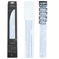 Blue and silver clip-in glitter hair tinsel extensions with 12 smart clips for party - 6 Pieces Set / Fluorescent Blue (6-Piece Set)