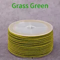 Grass green 2mm woven pineapple cord roll for DIY jewelry making and necklace pendants - Grass Green