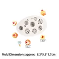 Silicone fondant mold for ice cream and candy shapes with multi-cavity design for DIY - 1# Grey (Dessert)