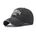 Washed dark gray Florida 1822 Miami embroidery cotton baseball cap for outdoor use - Adjustable / Black