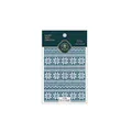 3D-Relief Weihnachts-Nagelsticker mit blau-weißem Strickmuster und Schneeflocken TS-952 - TS-952 Weihnachtspullover Blau Relief