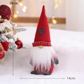 Red Christmas gnome ornament with heart detail, 28cm height and 14cm width size - Red Heart Hat Wood Nose Gnome (28cm)
