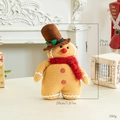 Süße Lebkuchenmann-Gnom Plüsch-Weihnachtsdekoration, 29 cm Standpuppe mit Zylinder - Lebkuchenmann-Stil