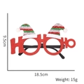 Detail of red glitter Christmas glasses with Santa hat design and HO HO HO text - Red Long Santa Hat