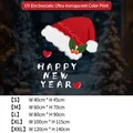 Red Christmas hat Happy New Year static window sticker for glass door festive decoration - Small [40x45CM]