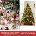51-piece Christmas tree ornament set in gold and coffee tones for holiday home decor - 150cm Christmas Tree Accessory Pack / Golden Coffee