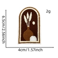 Dettaglio di toppa ricamata con altezza di 6,5 cm e larghezza di 4 cm con motivo vaso - 4# Vaso di Piante