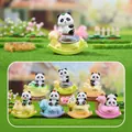 Cute panda panda baobao blind box set with colorful animal rocking horse figurines - 0248 Panda Shake Box 6 / Full Box Set