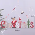 Insegna natalizia in legno con renna e stelle per decorazioni murali festive - Segno Appeso della Renna