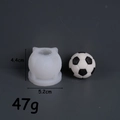 Molde de silicona de balón de fútbol para velas DIY con textura 3D flexible y relieve - Fútbol