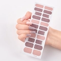 Detail of pink and black polka dot self-adhesive nail stickers model SS-033 shown on model - Pink and Black Polka Dot Style (SS033)