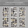 6-sheet vintage black and white PET waterproof sticker set with retro English phrases - Sir Marigold