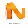5/8 inch orange satin ribbon roll for Halloween DIY crafts and gift wrapping - 7-Solid Orange