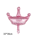 Palloncino corona rosa 32x38cm con scritta Happy Birthday Princess per decorazione festa - Mini Corona Rosa