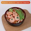 Salvadanaio a forma di ciotola di ramen in PVC da 13 cm con gamberi e verdure - Ciotola Grande - Tagliatelle con Gamberetti e Fagioli